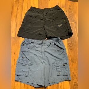 AFTCO Bundle of Two Men's Black and Blue Cargo Shorts Fishing Shorts Size 38